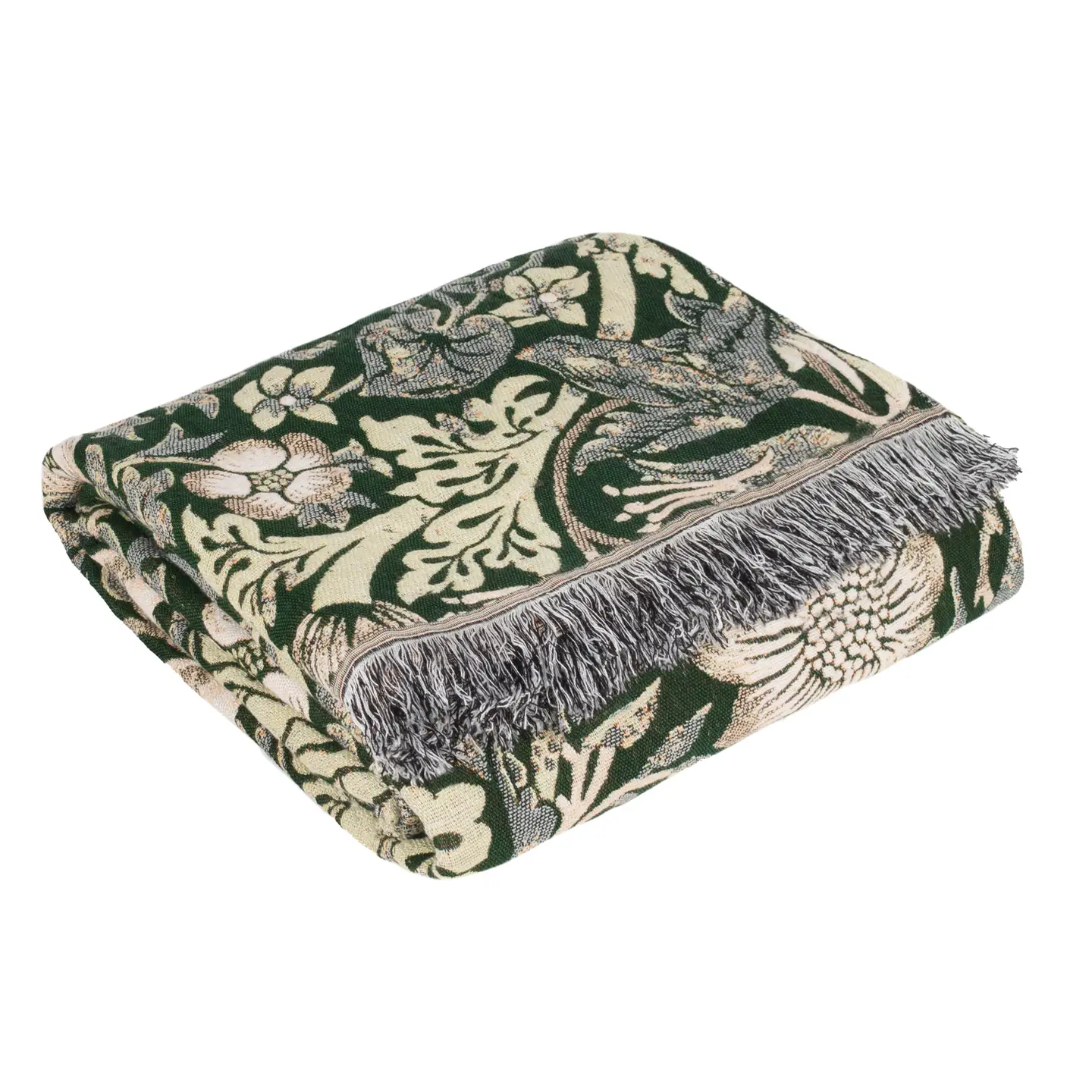 Coperta Jacquard - "Ladro di Fragole" (William Morris), foto 2