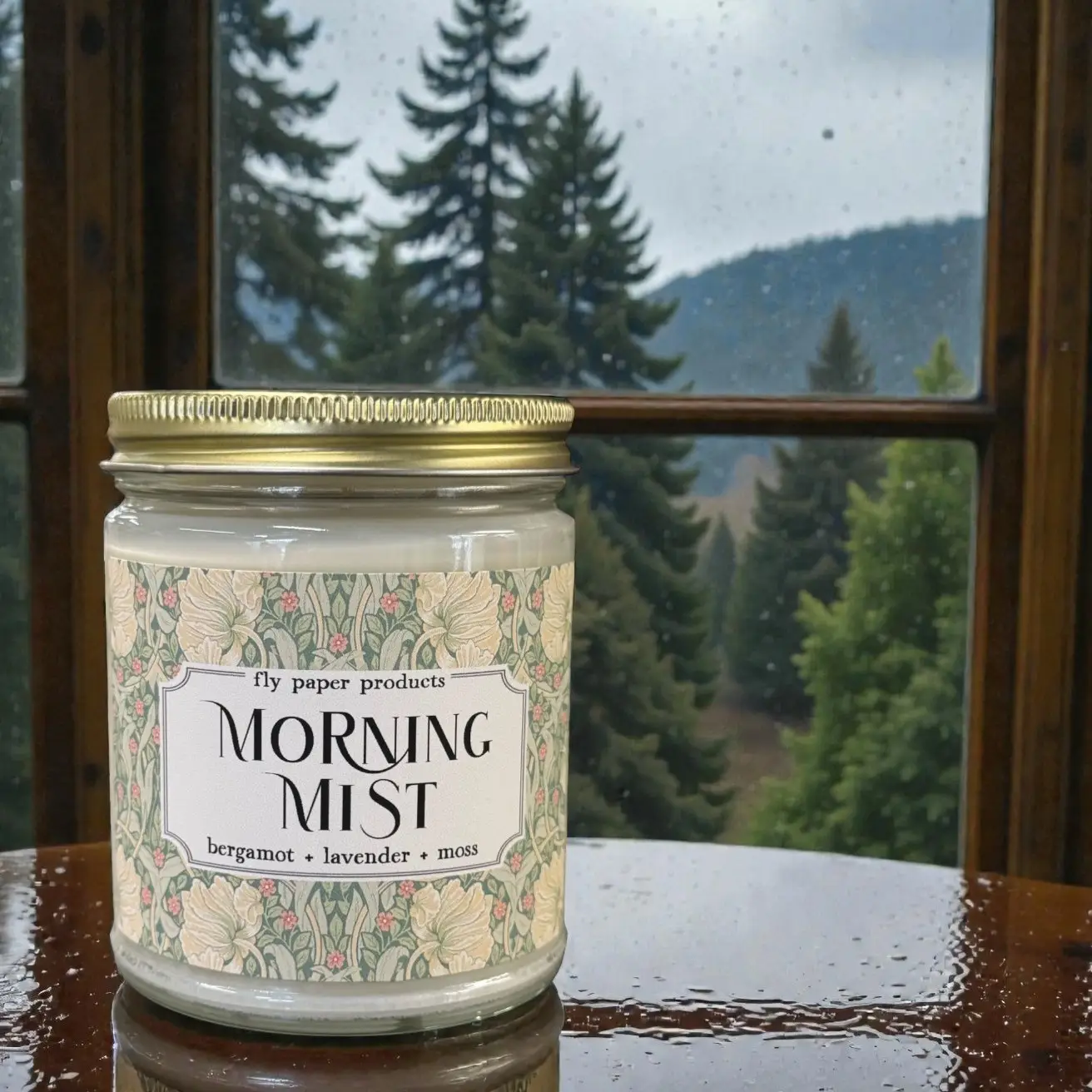 Candela "Nebbia del Mattino" (William Morris) - Bergamotto, Lavanda, Muschio, foto 2