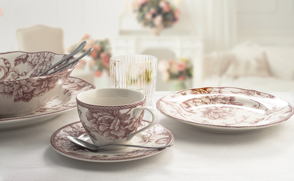Tazza da tè "Red Floral"